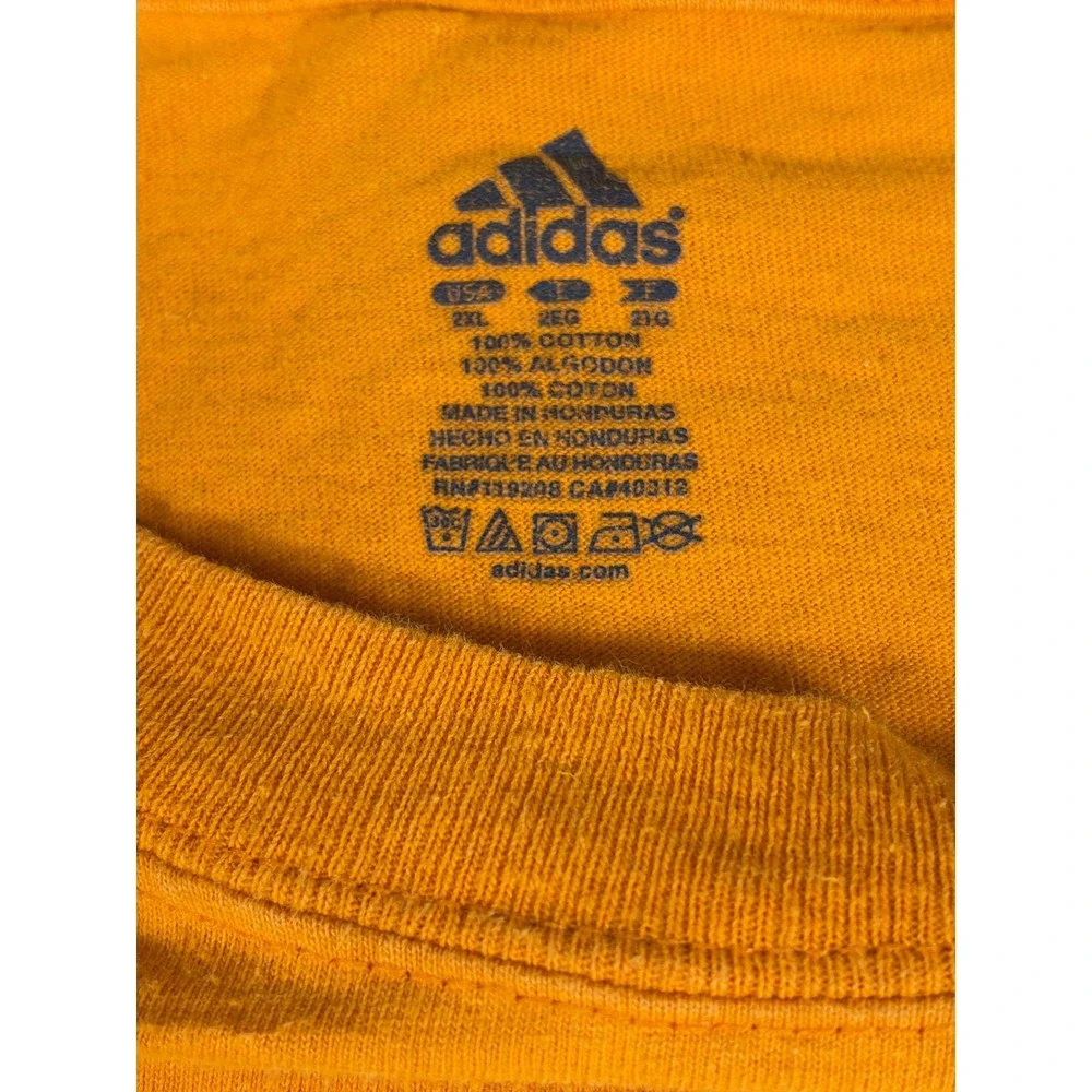 Adidas Tennessee Volunteers Mens 2XL Orange T-Shirt NCAA Vols Logo Short Sleeve‎